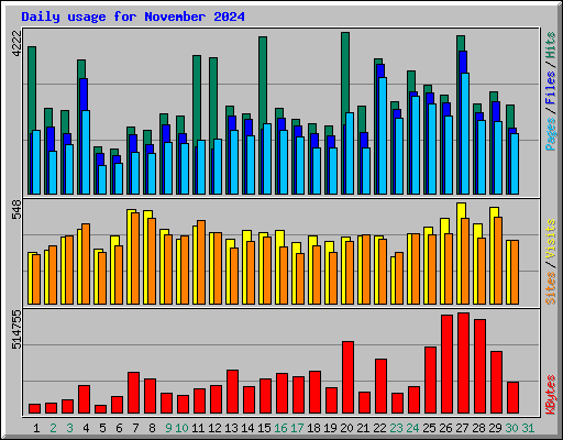 Daily usage for November 2024