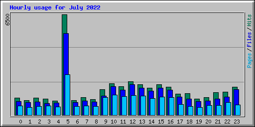 Hourly usage for July 2022