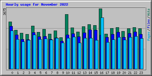 Hourly usage for November 2022