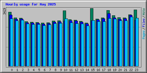 Hourly usage for May 2025