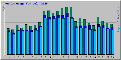 Hourly usage for July 2026